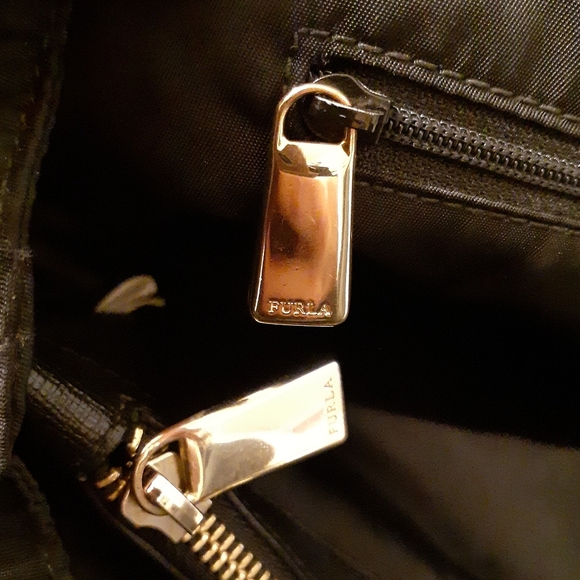 SOLD - Furla Calypso Nylon Shoulder Bag in Onyx - Picture 10 of 16